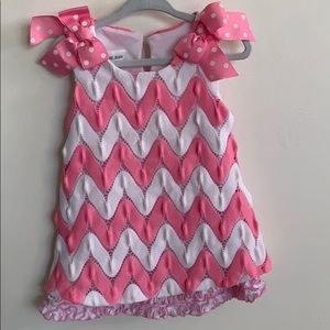 Bonnie Jean Pink/white dress - 2T